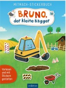 Cover-Bild zum Titel 'Mitmach-Stickerbuch - Bruno, der kleine Bagger' von 'Joschi Mühl'