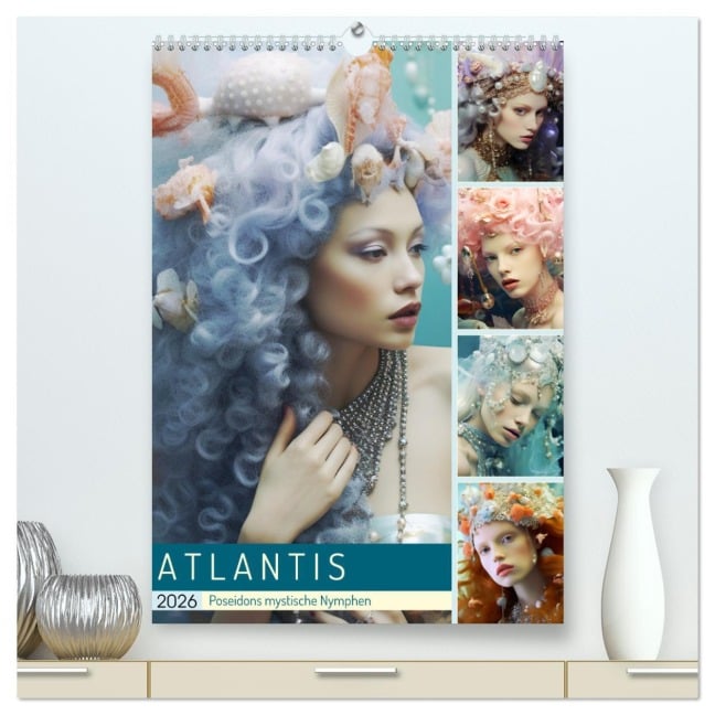 Atlantis. Poseidons mystische Nymphen (hochwertiger Premium Wandkalender 2026 DIN A2 hoch), Kunstdruck in Hochglanz - Rose Hurley
