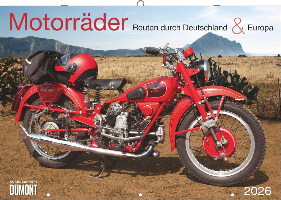 Motorräder & Routen 2026 - Broschürenkalender - mit Schulferientabelle - Format 42 x 29 cm - 