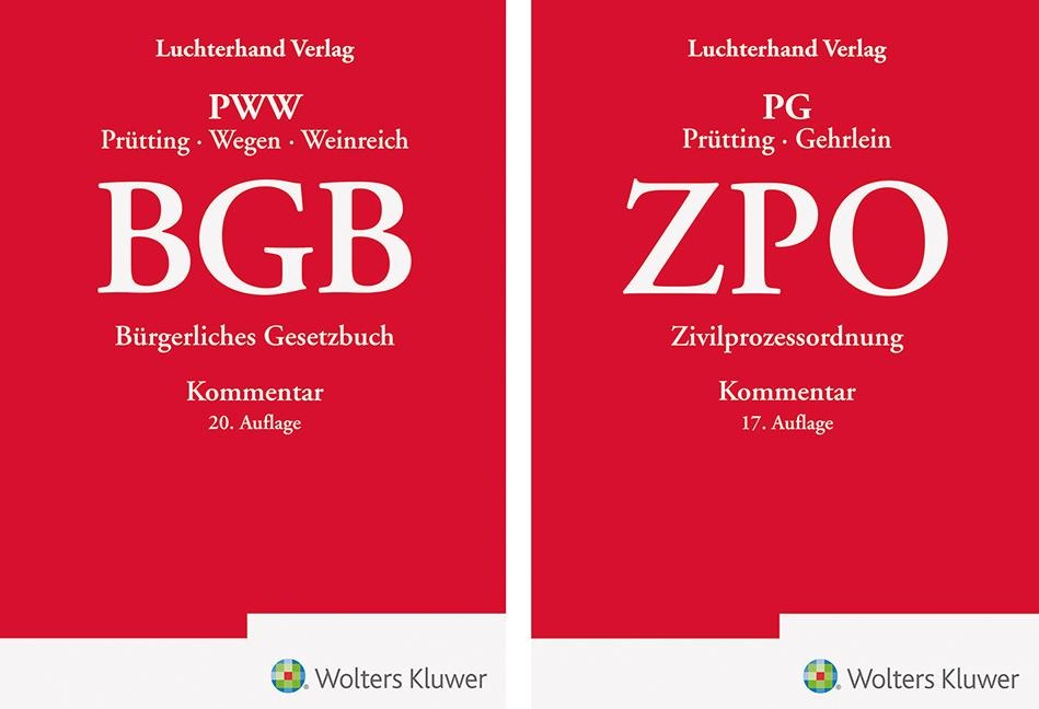 Bundle BGB Kommentar 20. Auflage und ZPO Kommentar 17. Auflage - 