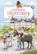 Cover-Bild zum Titel 'Ponyschule Trippelwick - Hörst du die Ponys flüstern?' von 'Ellie Mattes'