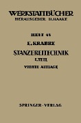 Cover-Bild zum Titel 'Stanzereitechnik' von 'E. Krabbe'