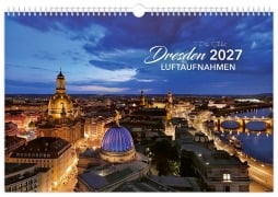 Cover-Bild zum Titel 'Kalender Dresden Luftaufnahmen 2027' von 'Peter Schubert'
