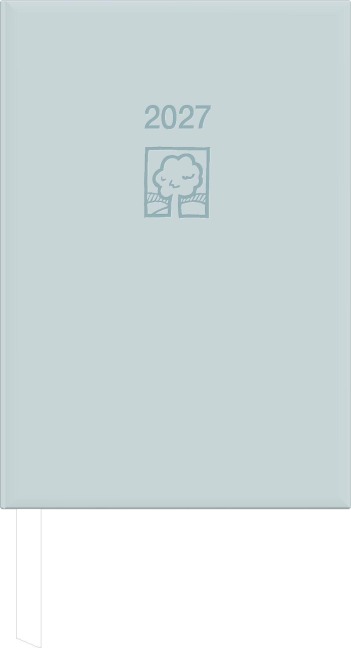 Buchkalender 1T/1S grau Blauer Engel 2027 - 