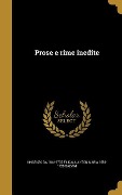 Cover-Bild zum Titel 'Prose e rime inedite' von 'Vincenzo Da Filicaia, Anton Maria Salvini'
