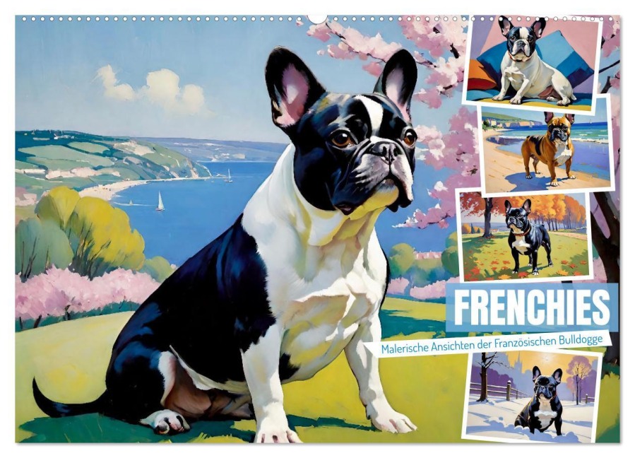 Frenchies (Wandkalender 2026 DIN A2 quer), CALVENDO Monatskalender - Steffani Lehmann