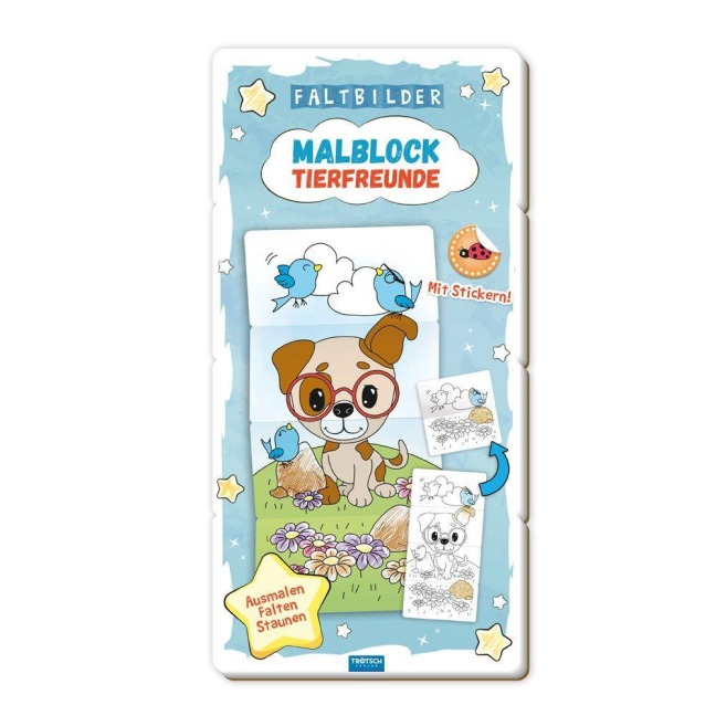 TRÖTSCH - Malbuch Faltbilder Malblock Tierfreunde - 