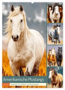 Cover-Bild zum Titel 'Amerikanische Mustangs. Symbole für Freiheit und Pioniergeis (Wandkalender 2026 DIN A2 hoch), CALVENDO Monatskalender' von 'Rose Hurley'