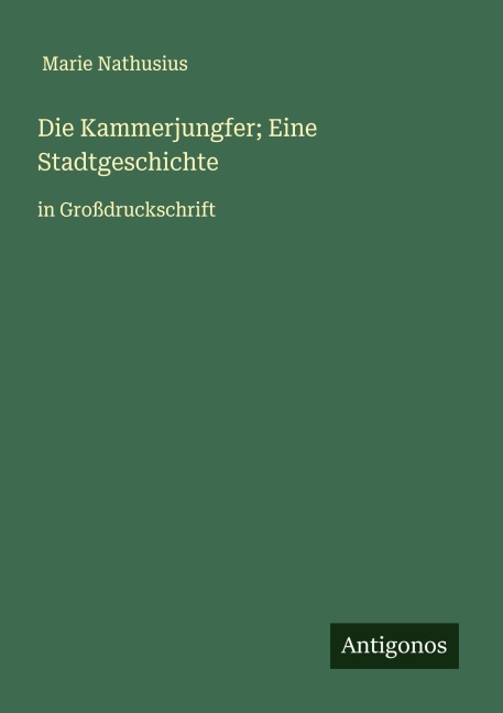 Die Kammerjungfer; Eine Stadtgeschichte - Marie Nathusius