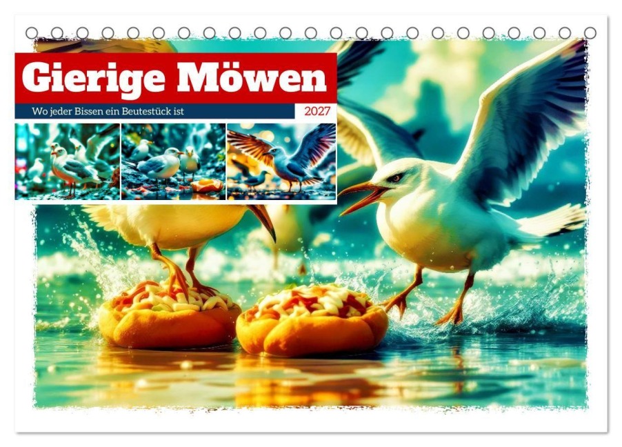 Gierige Möwen (Tischkalender 2027 DIN A5 quer), CALVENDO Monatskalender - Torsten Irmer