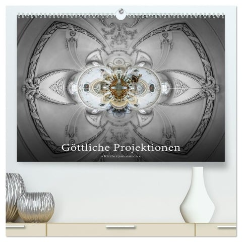 Göttliche Projektionen - Kirchenpanoramen (hochwertiger Premium Wandkalender 2025 DIN A2 quer), Kunstdruck in Hochglanz - Ernst Christen