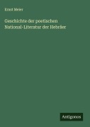 Cover-Bild zum Titel 'Geschichte der poetischen National-Literatur der Hebräer' von 'Ernst Meier'