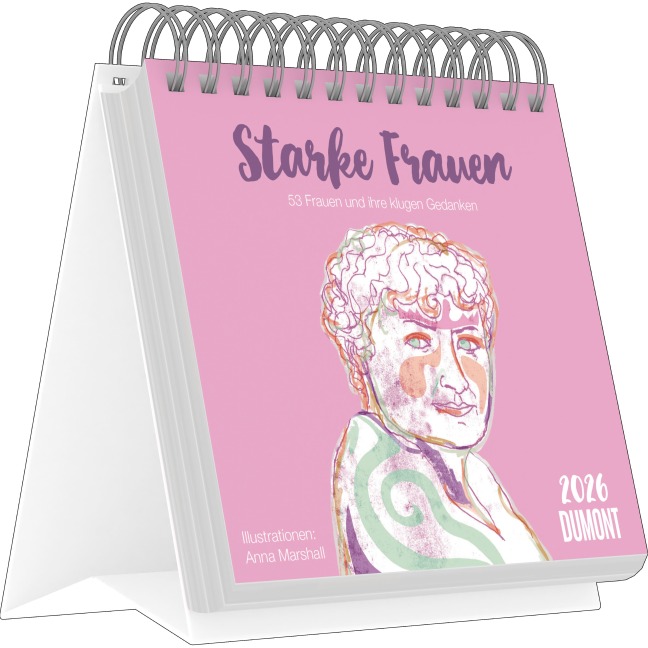 Starke Frauen 2026 - Tischaufstellkalender mit 53 Motiven und motivierenden Sprüchen - 
