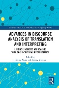 Cover-Bild zum Titel 'Advances in Discourse Analysis of Translation and Interpreting' von ''