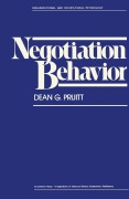 Cover-Bild zum Titel 'Negotiation Behavior' von 'Dean G. Pruitt'