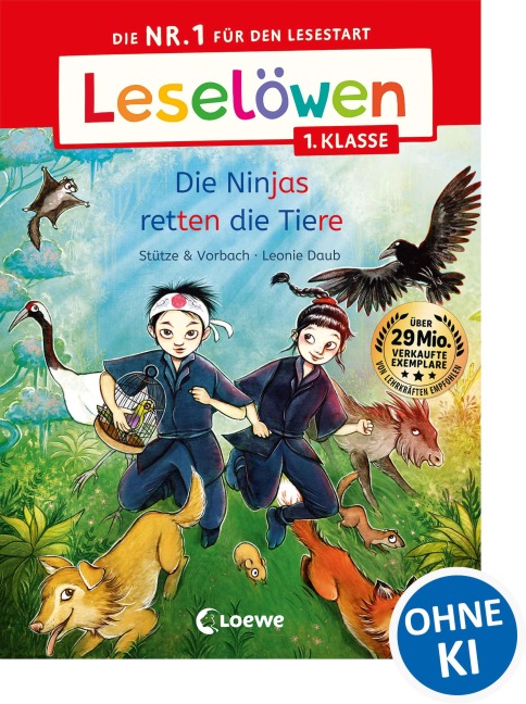 Leselöwen 1. Klasse - Die Ninjas retten die Tiere - Stütze Vorbach