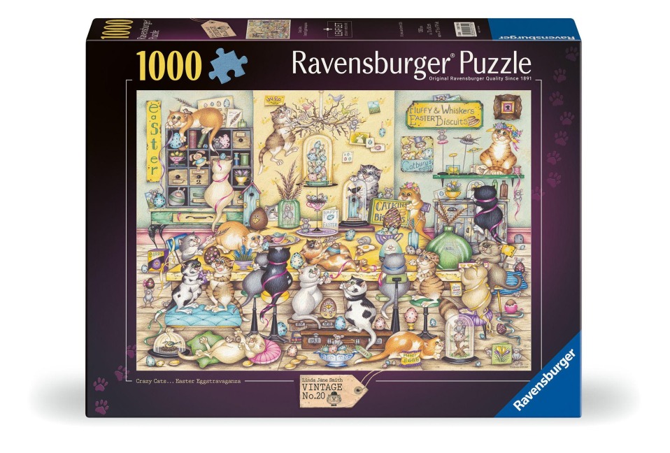 Erwachsenenpuzzle 1000 Teile - Crazy Cats - 