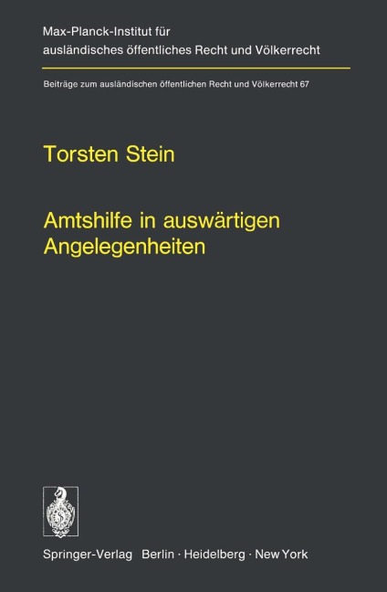 Amtshilfe in auswärtigen Angelegenheiten - T. Stein