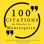 Cover-Bild zum Titel '100 citations de Montesquieu' von 'Montesquieu'