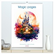 Magic pages - Discover the magic of books (High Quality Premium Wall Calendar 2026 DIN A2 portrait),CALVENDO 12 Month Wall Calendar - Rupert Kowalski