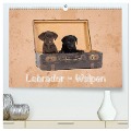 Labrador - Welpen (hochwertiger Premium Wandkalender 2024 DIN A2 quer), Kunstdruck in Hochglanz - Heiko Eschrich -Heschfoto