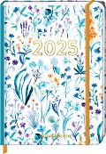 Kleiner Wochenkalender - Mein Jahr 2025 - Blumen weiß - 