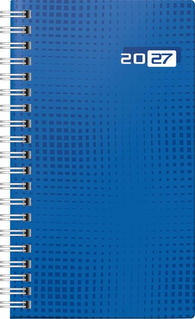 rido/idé 7016907027 Taschenkalender Mod. Taschenplaner int. 2027 A6, Papier, blau - 