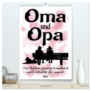 Oma und Opa, die Helden unserer Kindheit (hochwertiger Premium Wandkalender 2025 DIN A2 hoch), Kunstdruck in Hochglanz - Sabine Löwer