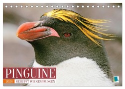 Cover-Bild zum Titel 'Pinguine: Gehupft wie gesprungen (Tischkalender 2026 DIN A5 quer), CALVENDO Monatskalender' von 'Calvendo Calvendo'