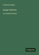 Cover-Bild zum Titel 'Einige Gedichte' von 'Friedrich Schiller'