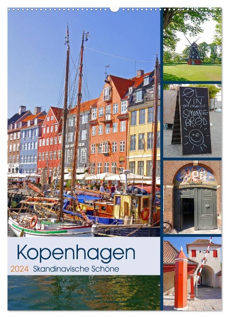 Kopenhagen. Skandinavische Schöne (Wandkalender 2024 DIN A2 hoch), CALVENDO Monatskalender - Lucy M. Laube