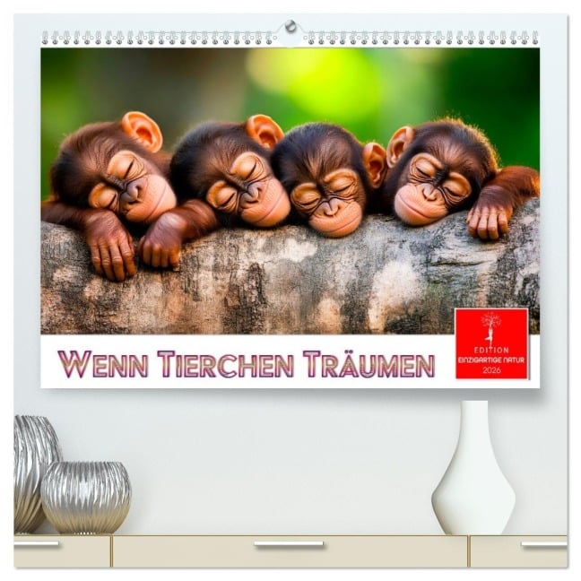 Wenn Tierchen träumen (hochwertiger Premium Wandkalender 2026 DIN A2 quer), Kunstdruck in Hochglanz - Peter Roder