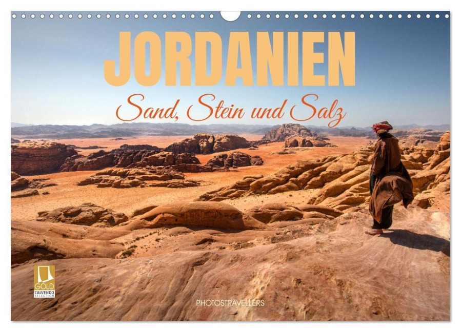 Jordanien Sand, Stein und Salz (Wandkalender 2027 DIN A3 quer), CALVENDO Monatskalender - Photostravellers Photostravellers