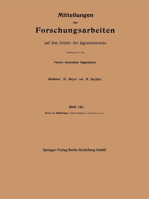 Kraftverbrauch von Fördermitteln - Georg Von Hanffstengel