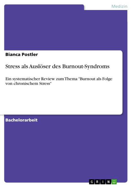 Stress als Auslöser des Burnout-Syndroms - Bianca Postler