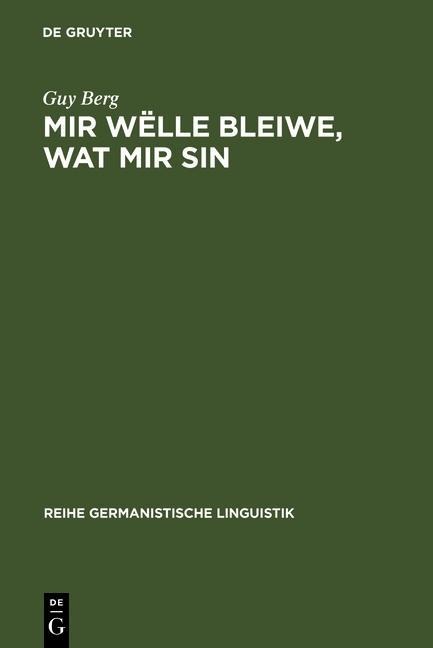 Mir wëlle bleiwe, wat mir sin - Guy Berg