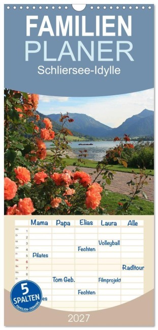 Familienplaner 2027 - Schliersee-Idylle mit 5 Spalten (Wandkalender, 21 x 45 cm) CALVENDO - SusaZoom SusaZoom