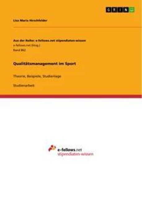 Qualitätsmanagement im Sport - Lisa Maria Hirschfelder