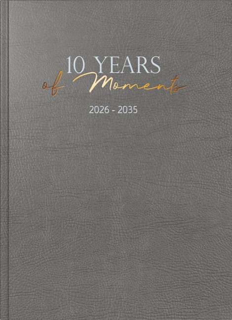 rido/idé 7022404016 | 10-Jahres-Kalender 2026-'35 "10 Years of Moments" | A4, Kunstleder - 