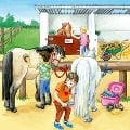 Ravensburger Kinderpuzzle - 05129 Ein Tag auf dem Reiterhof - 3x49 Teile Wieso? Weshalb? Warum? Puzzle für Kinder ab 5 Jahren - 