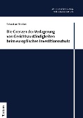 Cover-Bild zum Titel 'Die Grenzen der Verlagerung von Gerichtszuständigkeiten beim europäischen Investitionsschutz' von 'Sebastian Stöcker'