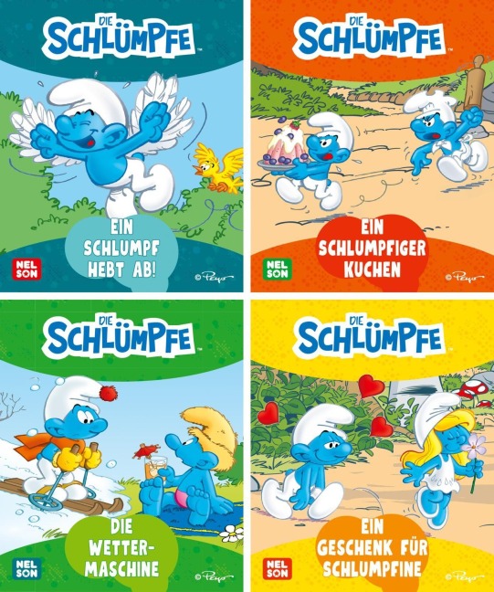 Nelson Mini-Bücher: Nelson Mini-Bücher: Schlümpfe 1-4 - 