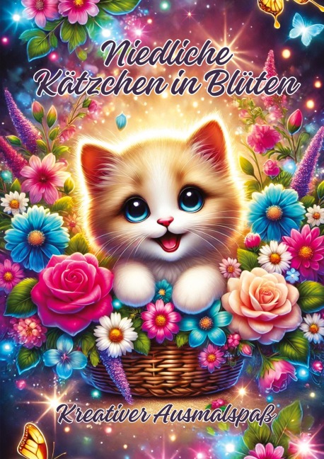 Niedliche Kätzchen in Blüten - Ela Artjoy