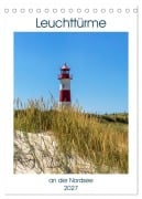 Cover-Bild zum Titel 'Leuchttürme an der Nordsee (Tischkalender 2027 DIN A5 hoch), CALVENDO Monatskalender' von 'Andrea Dreegmeyer'