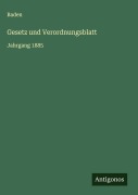 Cover-Bild zum Titel 'Gesetz und Verordnungsblatt' von 'Baden'