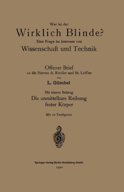 Wer ist der wirklich Blinde? - L. Gümbel