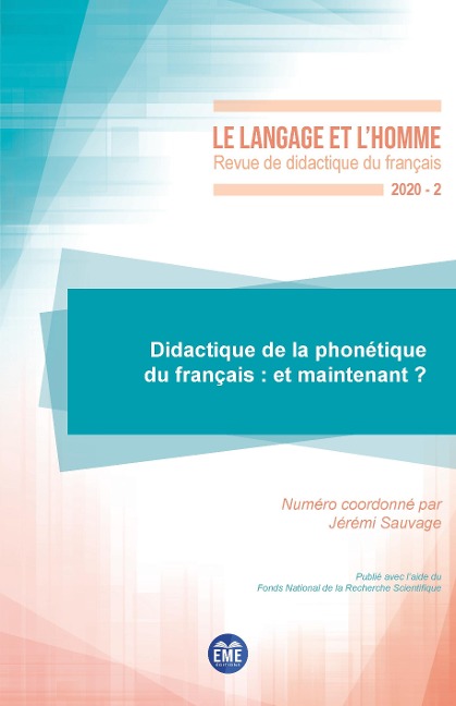 Didactique de la phonétique du français : et maintenant ? - Sauvage
