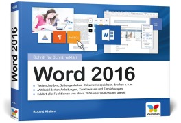 Cover-Bild zum Titel 'Word 2016 - Schritt für Schritt erklärt' von 'Robert Klaßen'