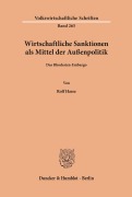 Cover-Bild zum Titel 'Wirtschaftliche Sanktionen als Mittel der Außenpolitik.' von 'Rolf Hasse'