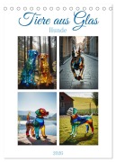 Cover-Bild zum Titel 'Tiere aus Glas - Hunde (Tischkalender 2026 DIN A5 hoch), CALVENDO Monatskalender' von 'Stanley Hinz'